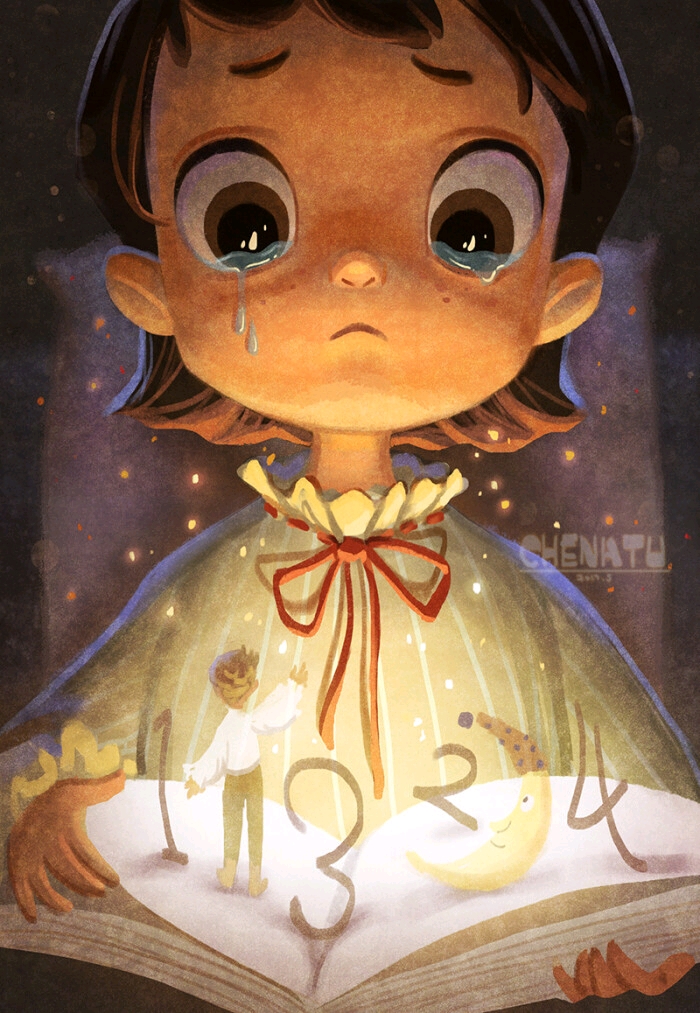 超级可爱的绘本风画师——陈阿凸