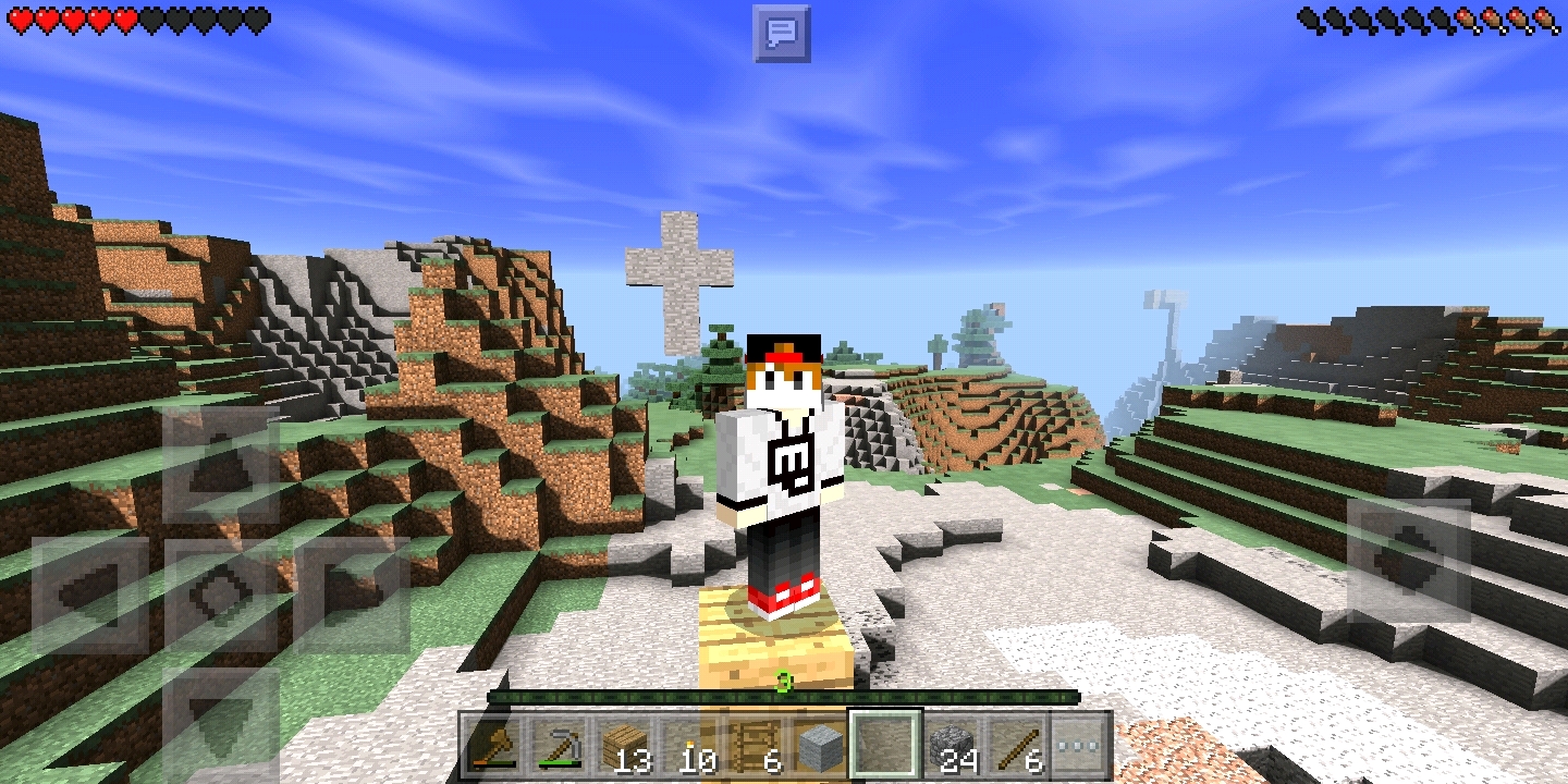 我的世界pe016之自然形成的十字架附带教程