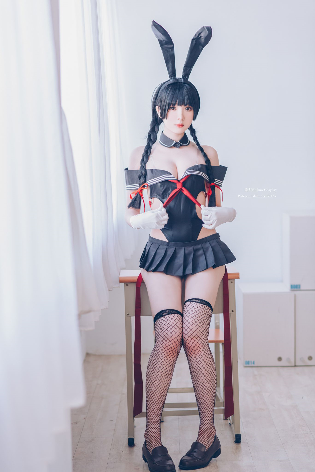 霜月shimo卯月桃子水手服兔女郎cosplay1