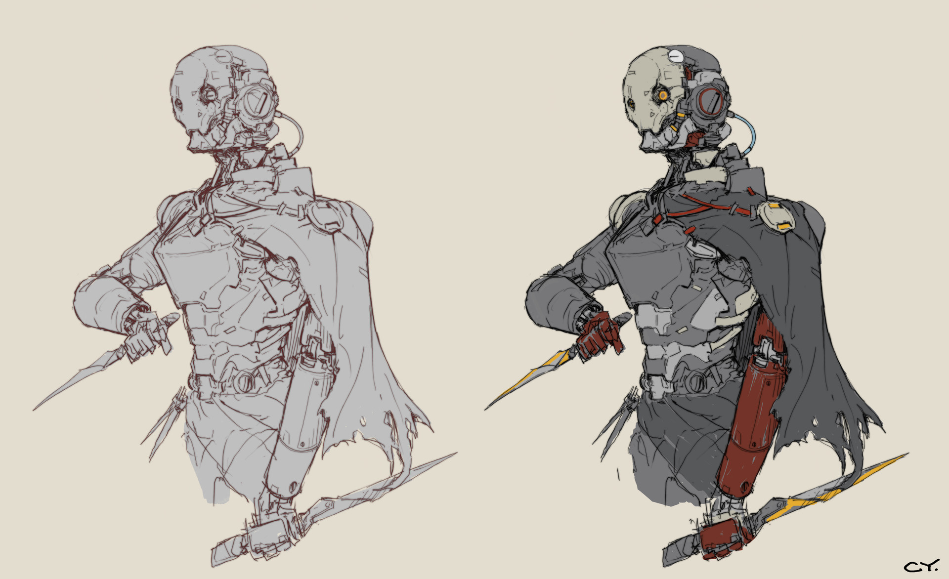 ching yeh 骷髅与机甲相结合