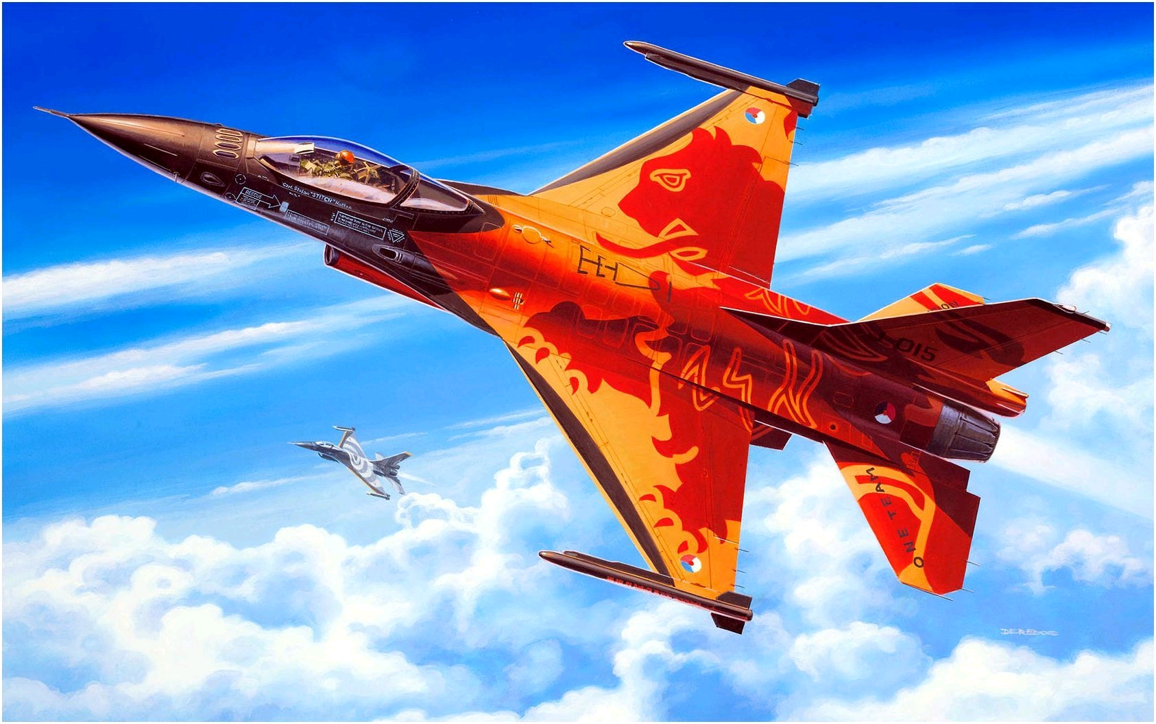 战斗机优秀绘画作品,力与美的结合(三十五)