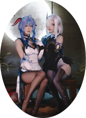 弥音音ww铁板烧鬼舞w原神甘雨申鹤cosplay