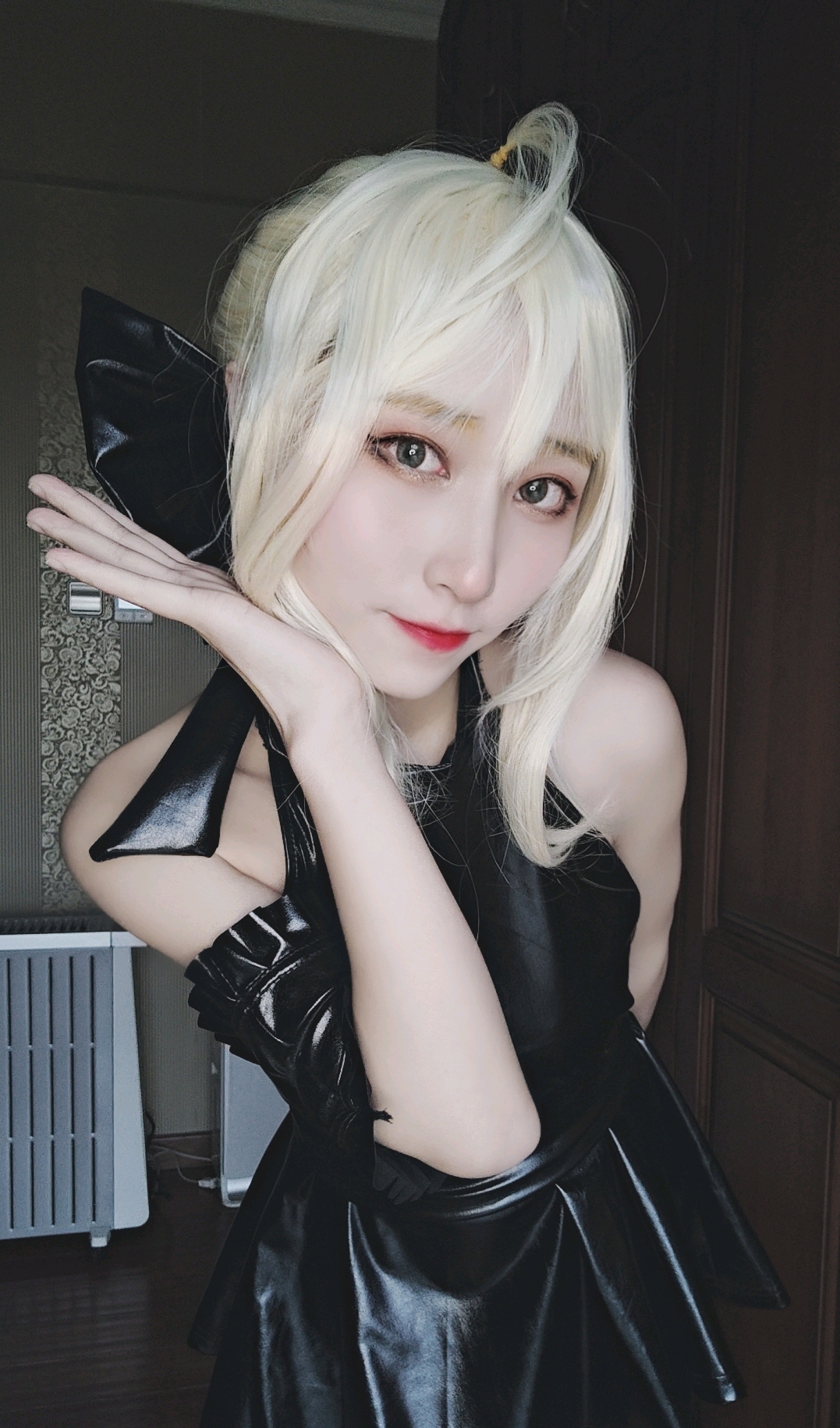 【cosplay】黑色泳装saber