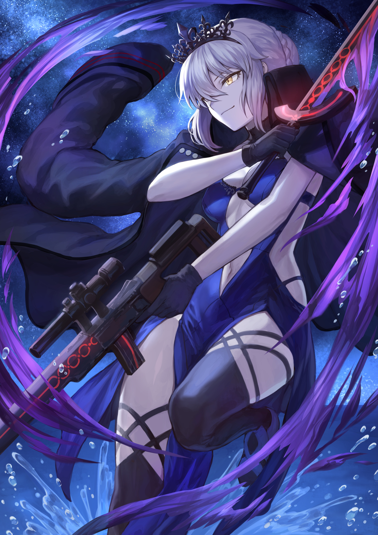 《fate》saber alter(黑saber)【水着】美图精选
