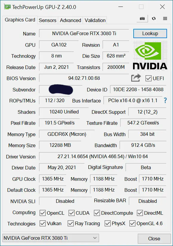 Nvidia Rtx 3080 Ti 出厂超频 哔哩哔哩