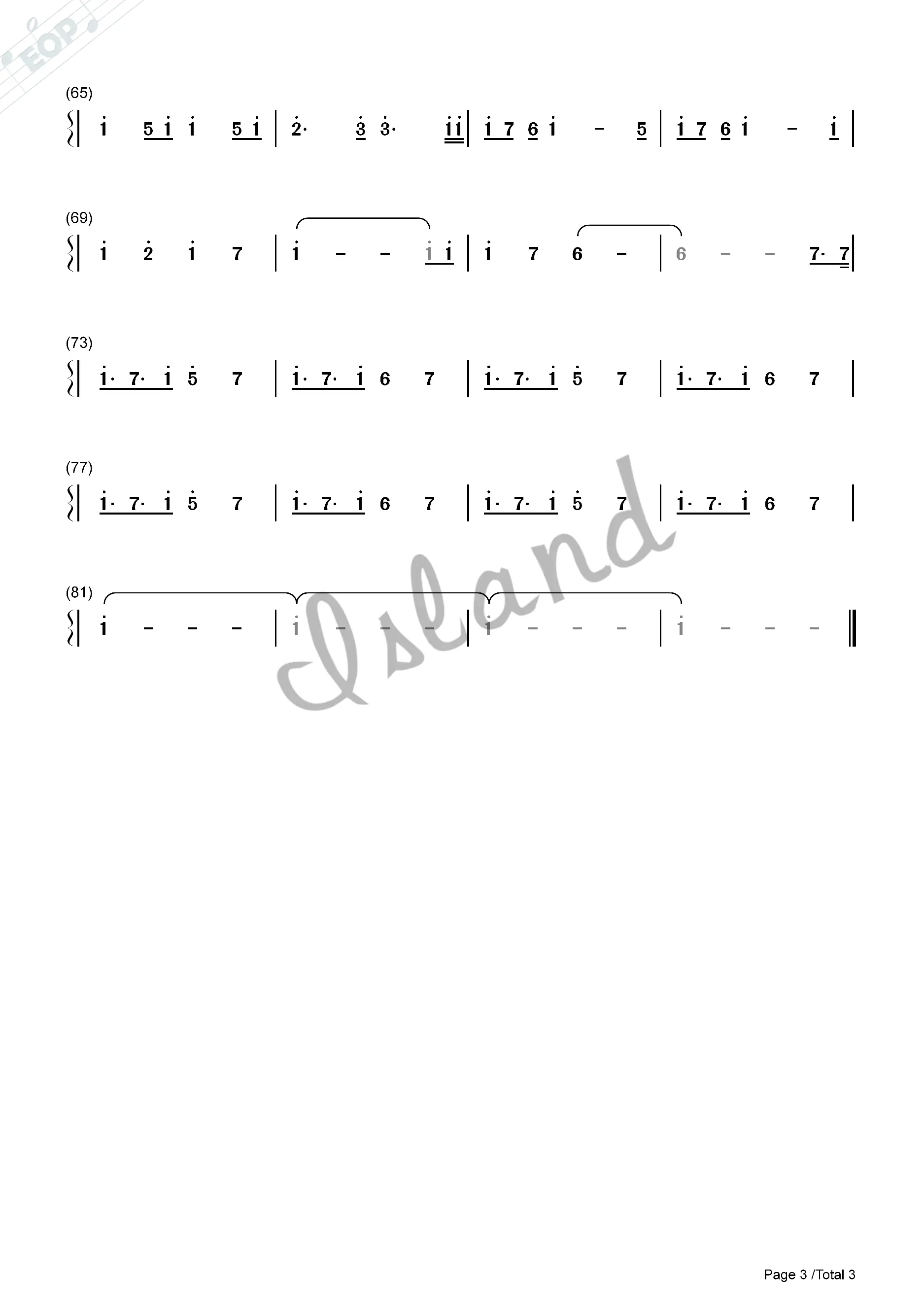 轻音少女插曲《u&i》简谱