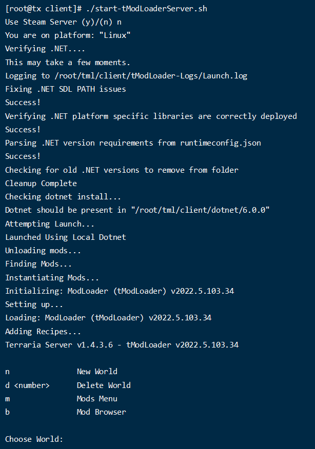 Tmodloader v1 4 centos 