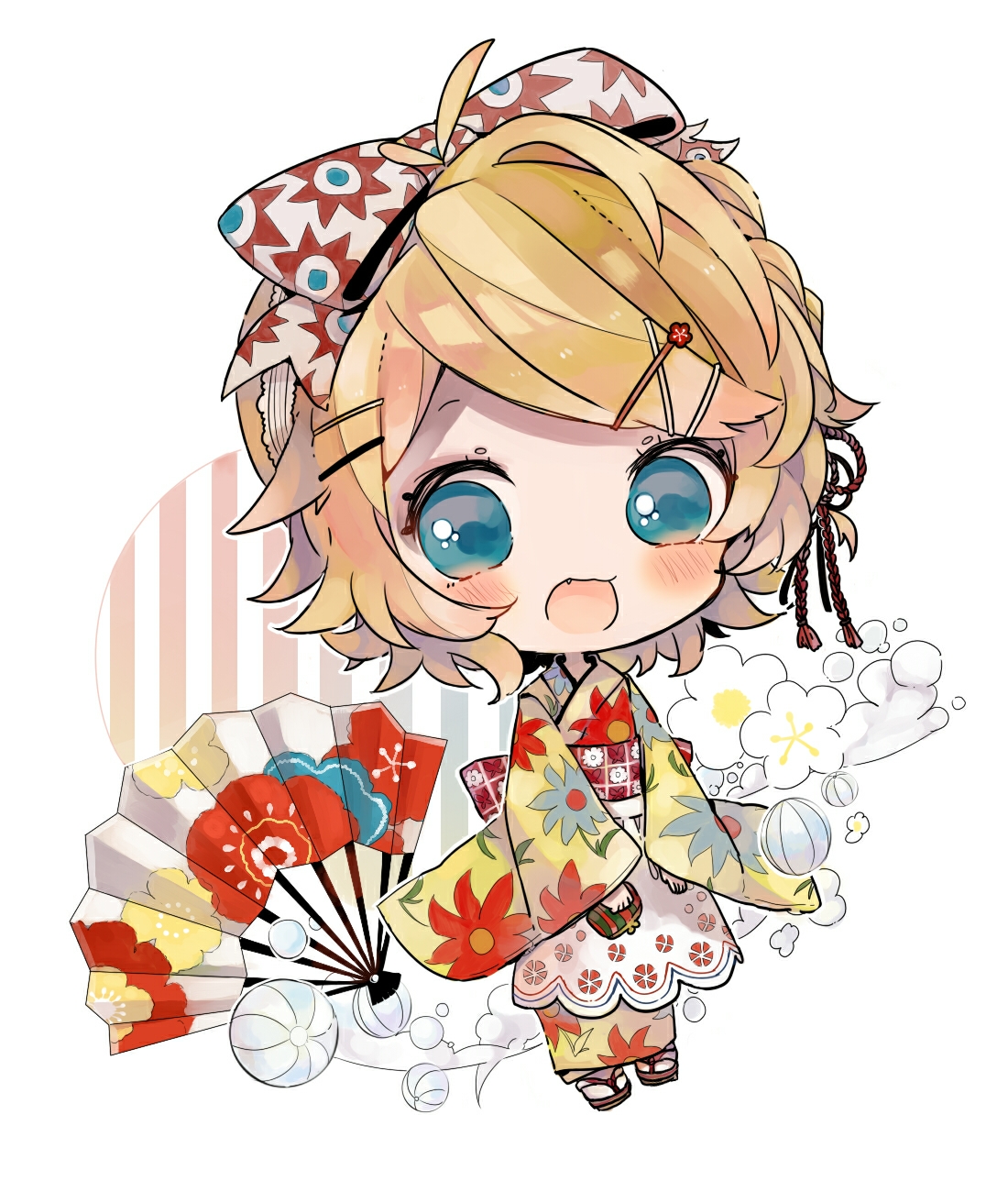 镜音铃 别名:王女殿下 发色:金色 瞳色:青色 声