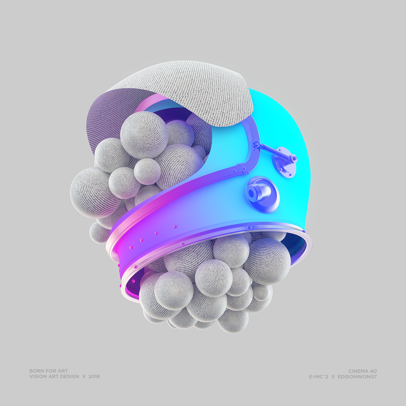 cinema4d材质创意艺术设计欣赏-每一张都精致到极致-03 - 哔哩哔哩