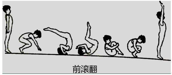 根据上述材料，完成下列任务： （1）简要说明“前滚翻”的教学重点、难点