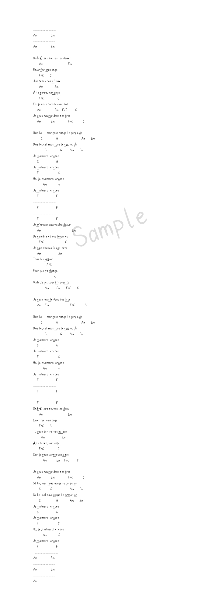 On brûlera Pomme 吉他弹唱和弦谱 哔哩哔哩