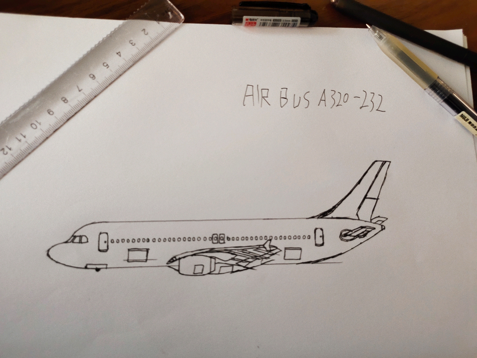空客a320绘画图片