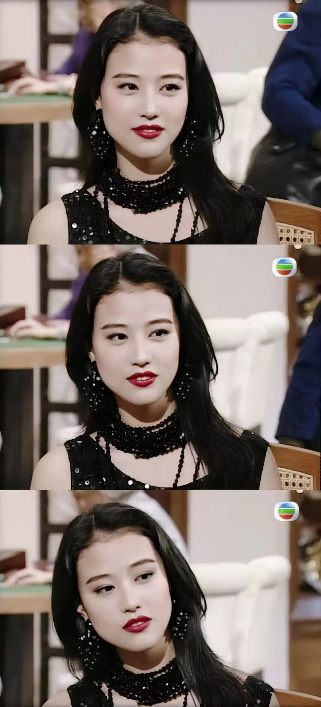 微信号:gangfengcd001 公众号:跟着港星学穿搭 look1 黑色连衣裙 look