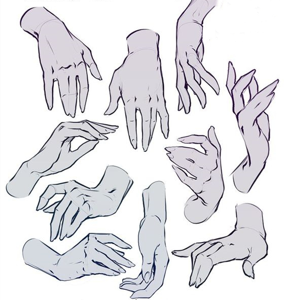 【绘画参考】越来越用力的手.这画风逐渐不对劲了