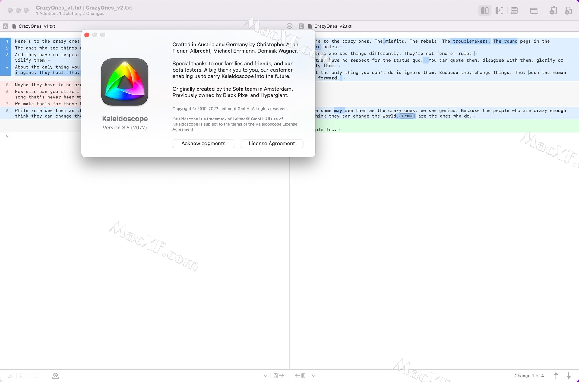 Mac文件图像比较工具：Kaleidoscope Mac版 - 哔哩哔哩