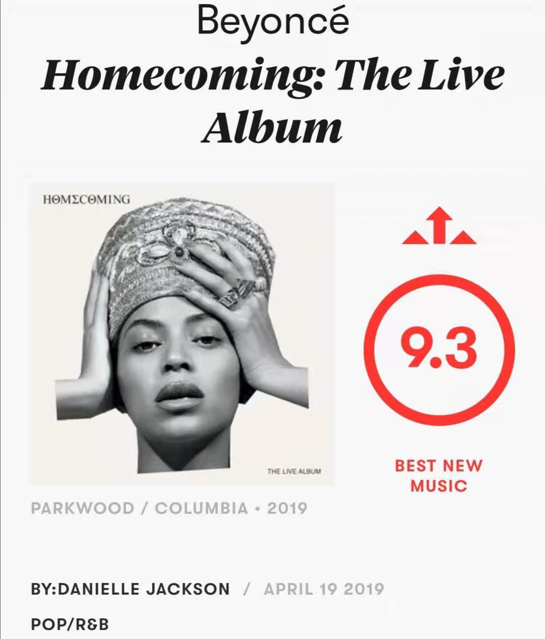 【搬运译】Pitchfork评Beyonce Live Album》 哔哩哔哩