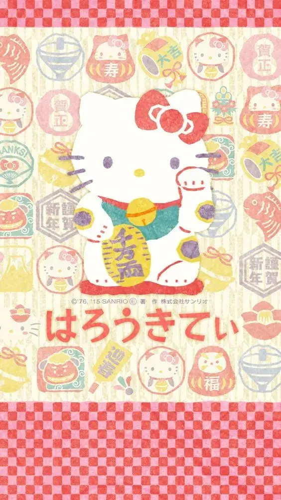 世界上最可爱的猫 Hello Kitty 13款和风日系手机壁纸 又有新wallpaper可以换了 哔哩哔哩