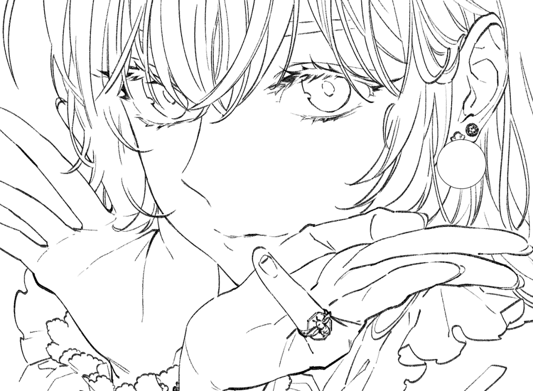 【线稿素材】大佬精致手绘线稿来咯!手法过猛,我直接学废!