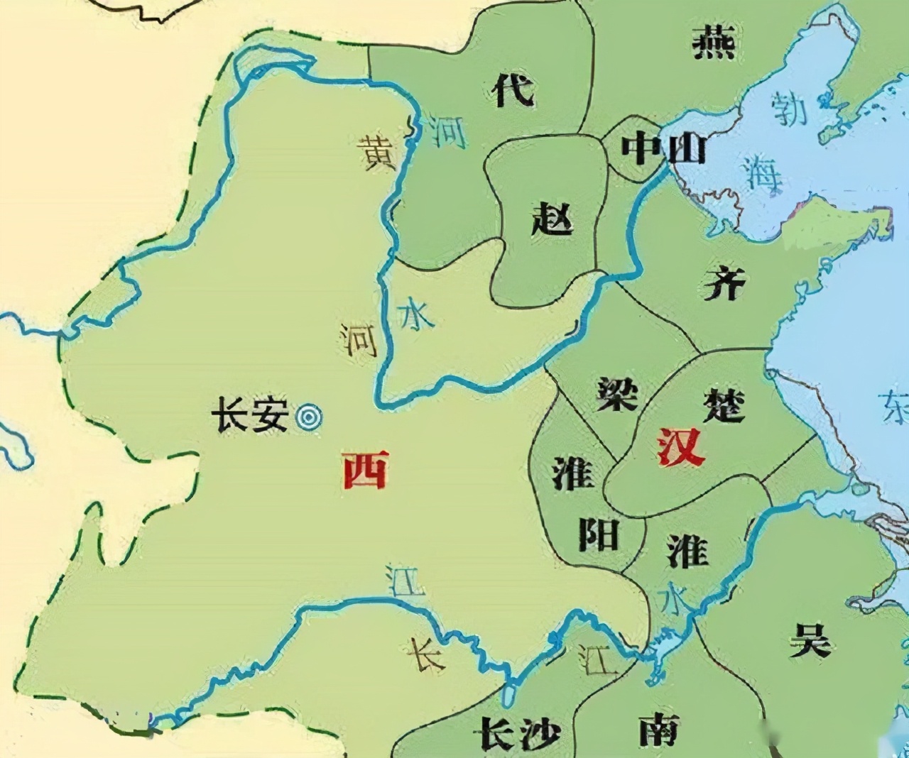 西汉初年封王形势