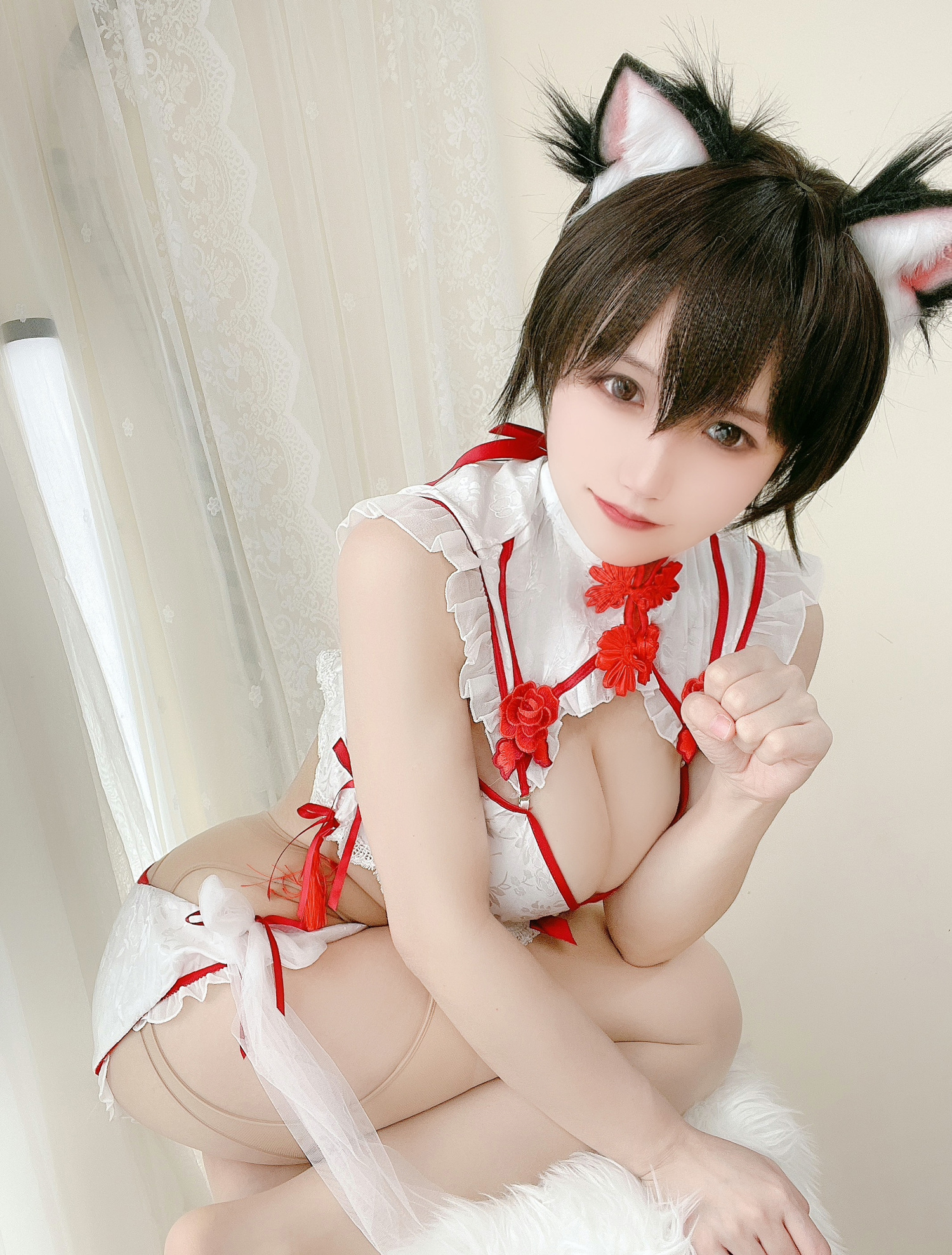 小仓千代w短发猫耳cosplay7