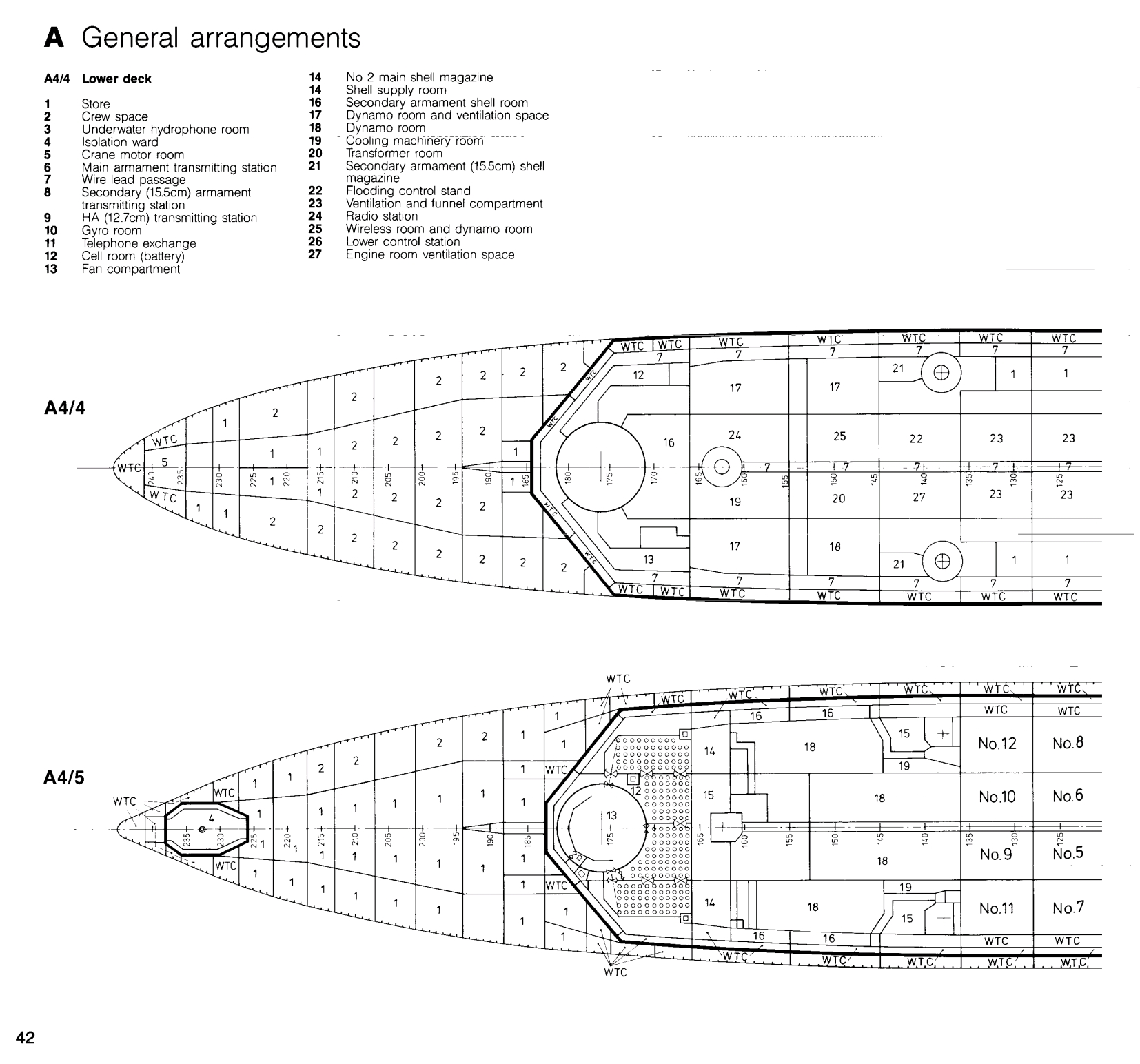 时代遗物大和号战列舰解剖图纸三