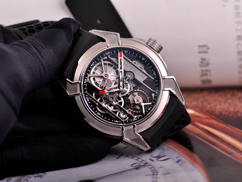 新潮jacobco捷克豹新款epicx系列钛金镂空手动机械男表