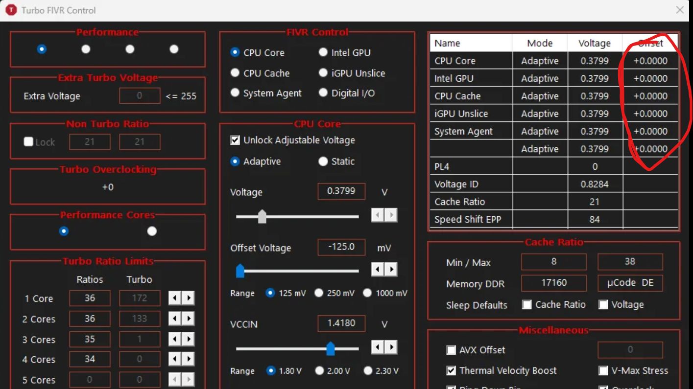 ThrottleStop FlVR改变电压offset依然为0不变 哔哩哔哩
