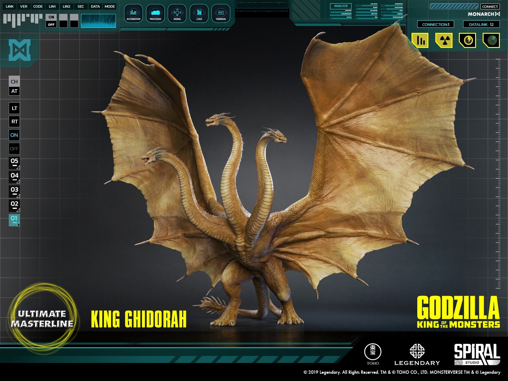 spiral studio 《哥斯拉:怪兽之王》 基多拉 雕像