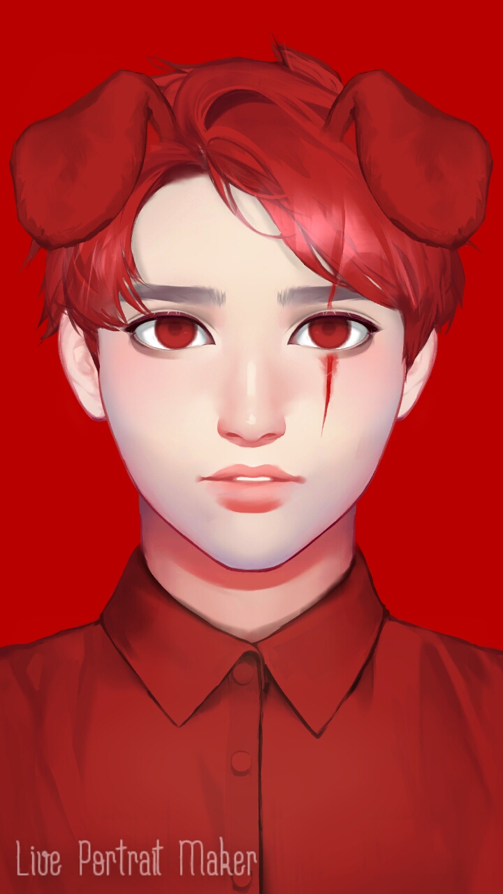 很感谢大家的进入和观看 制作头像的app是一个捏脸的英文app,男图中有