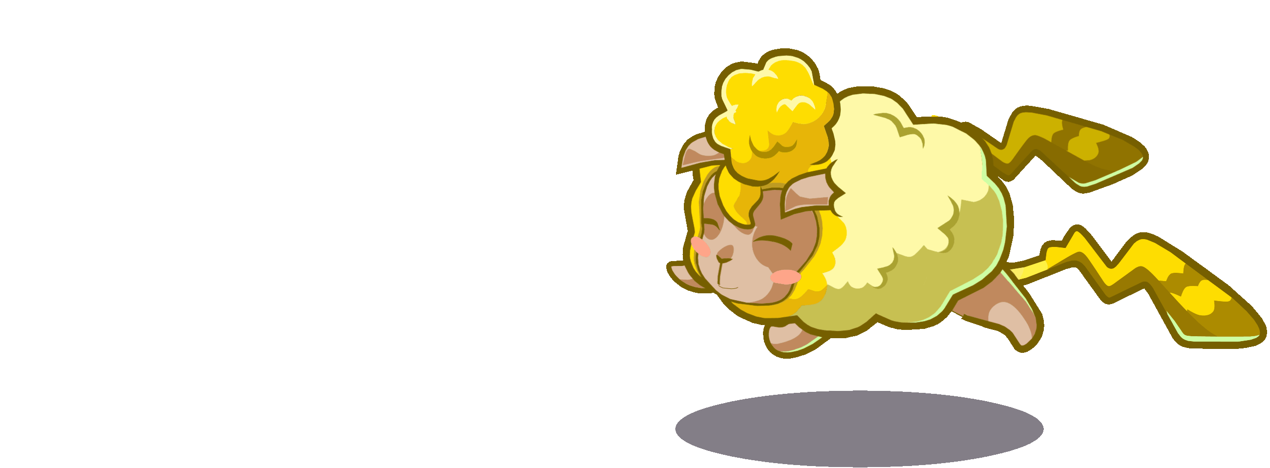 洛克王国-宠物素材【087-电咩咩,088-粉咩咩】 - 哔哩哔哩