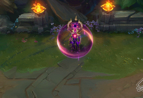 本次死兆星系列另外两位成员的皮肤也十分酷炫,卡尔玛的色调具有