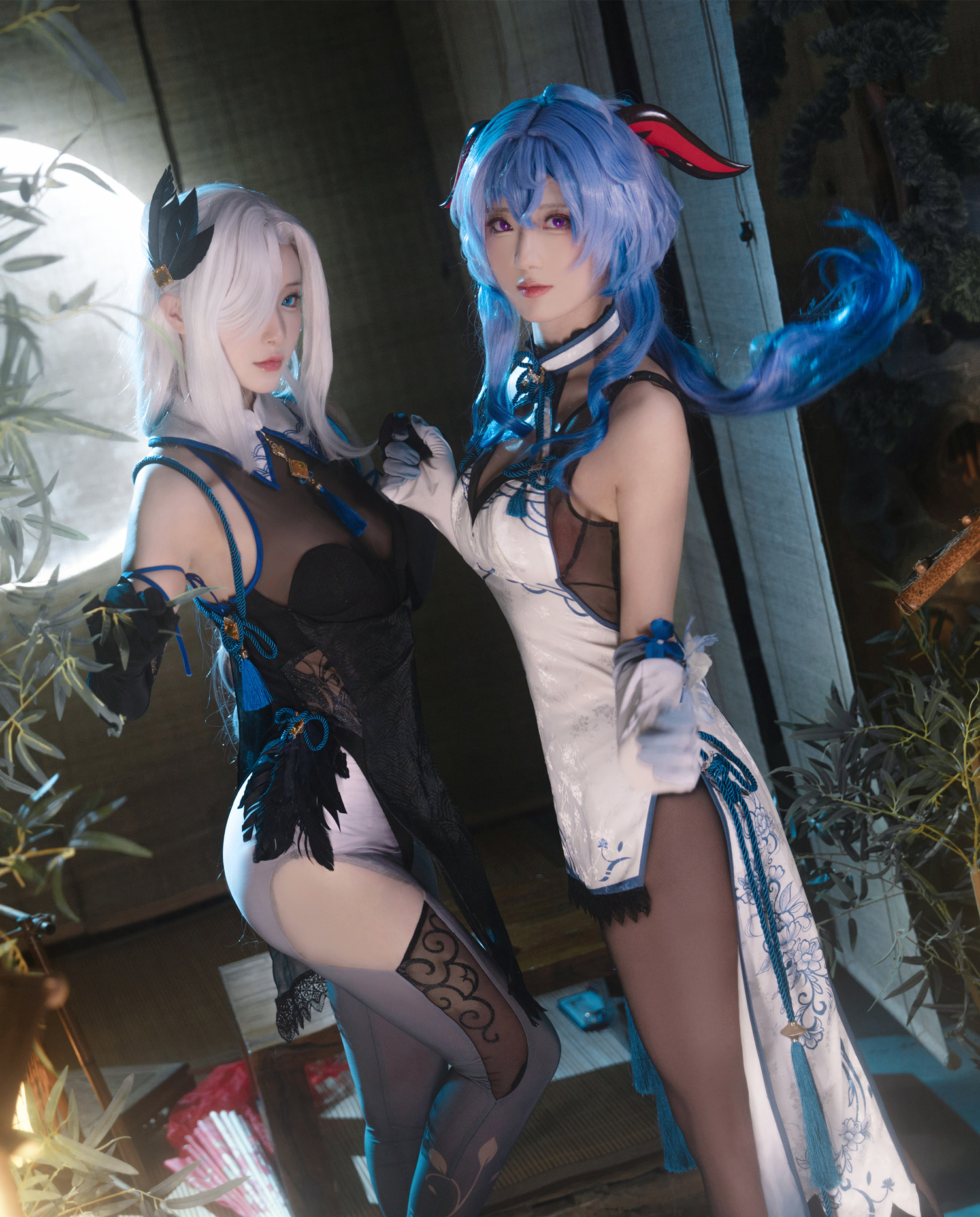 弥音音Ww铁板烧鬼舞w原神甘雨申鹤Cosplay2