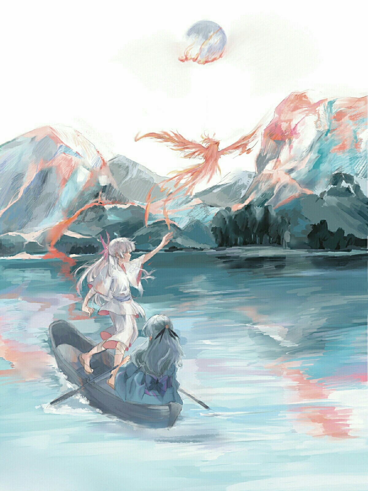 兴趣 绘画 东方project图片分享(二十)宇佐见莲子&玛艾露贝莉 赫恩