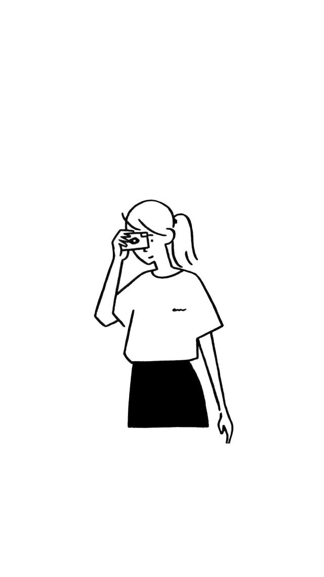 黑白简笔画 - 哔哩哔哩