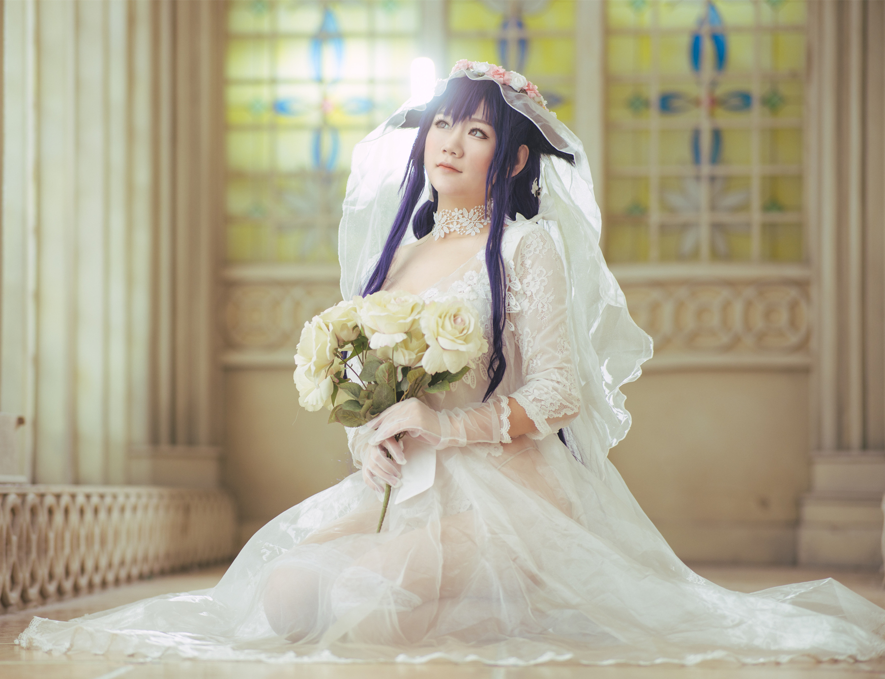 王子子YU碧蓝航线吾妻婚纱CosPlay8