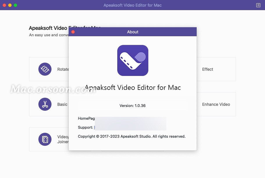 Apeaksoft Video Editor For Mac 