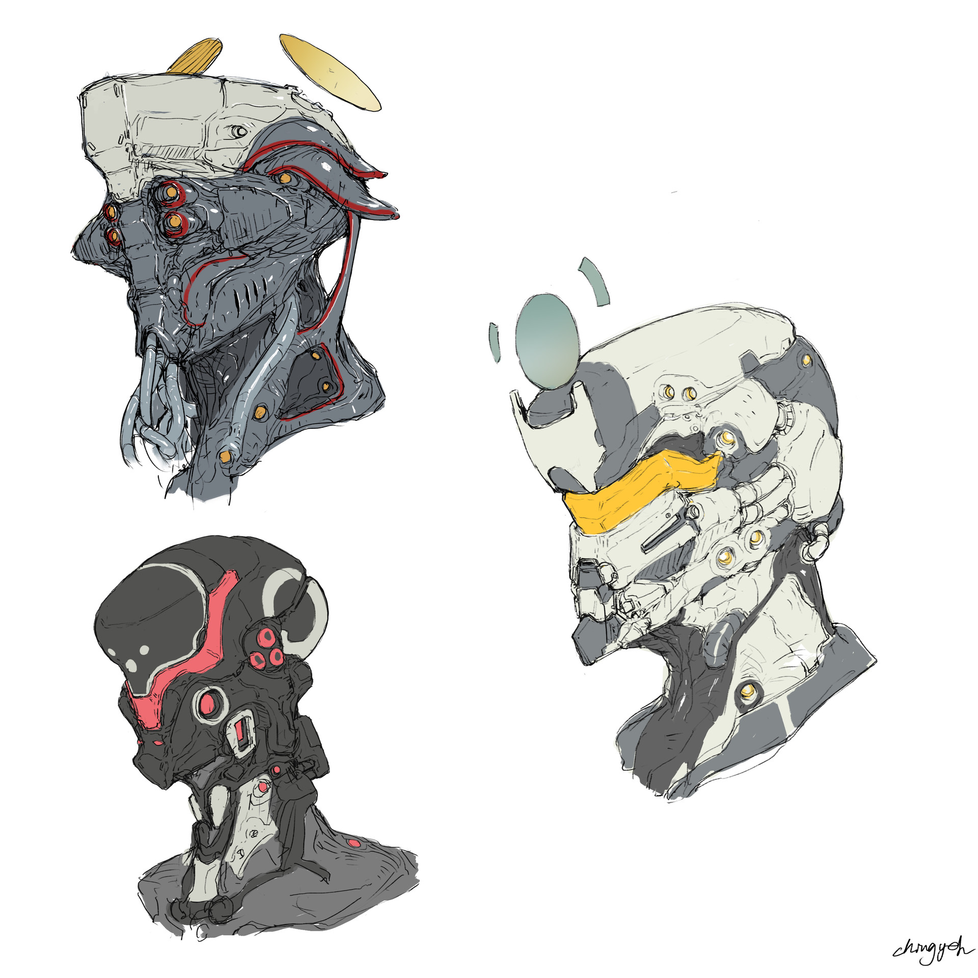 ching yeh 骷髅与机甲相结合