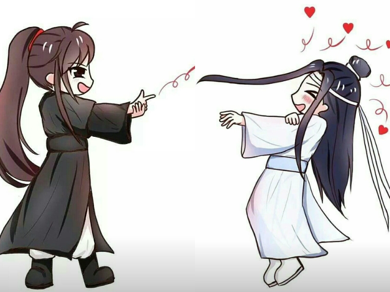 当魔道、天官成员做爱心发射的动作,除了他,都笑得很幸福