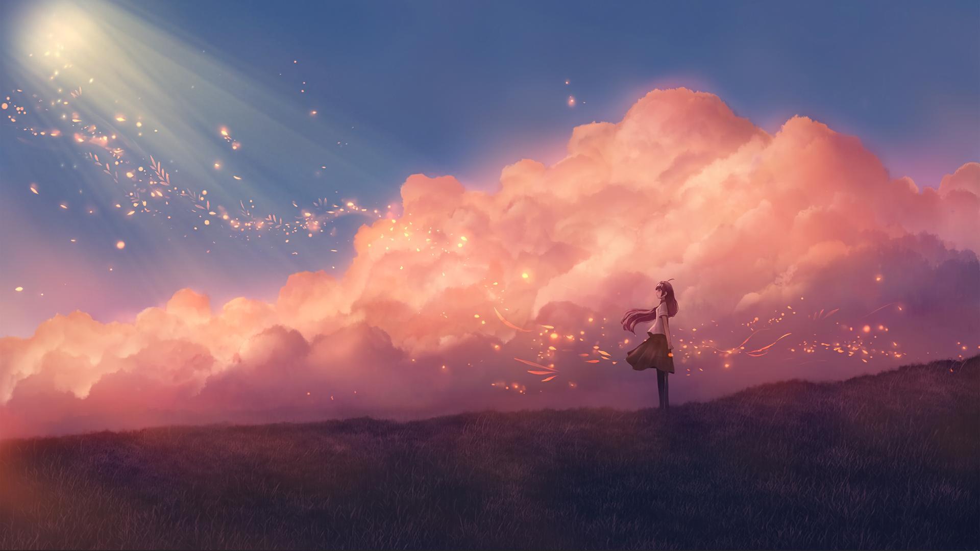 【Wallpaper Engine】壁纸安利:夕阳,晚霞,一人 - 哔哩哔哩