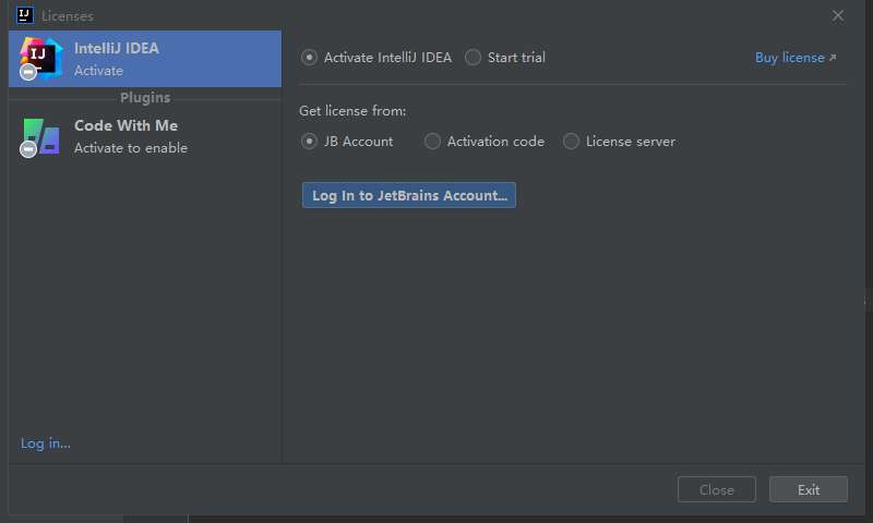 IDEA 2022.3.2 版本提示需要先登录 JetBrains 账户 IDEA 2022.3.2 版本提示需要先登录 JetBrains 账户