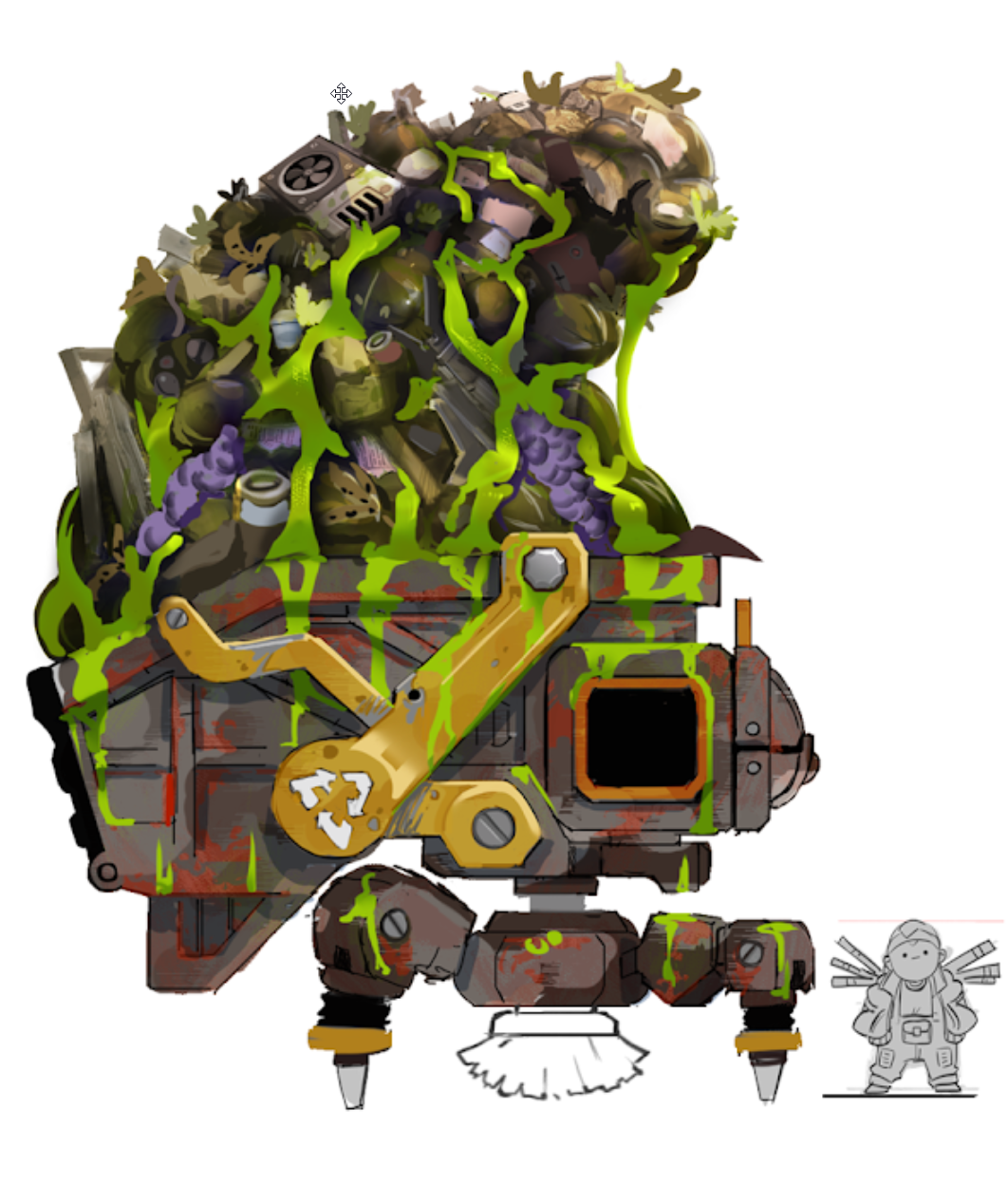 巨型boss的侧面对比