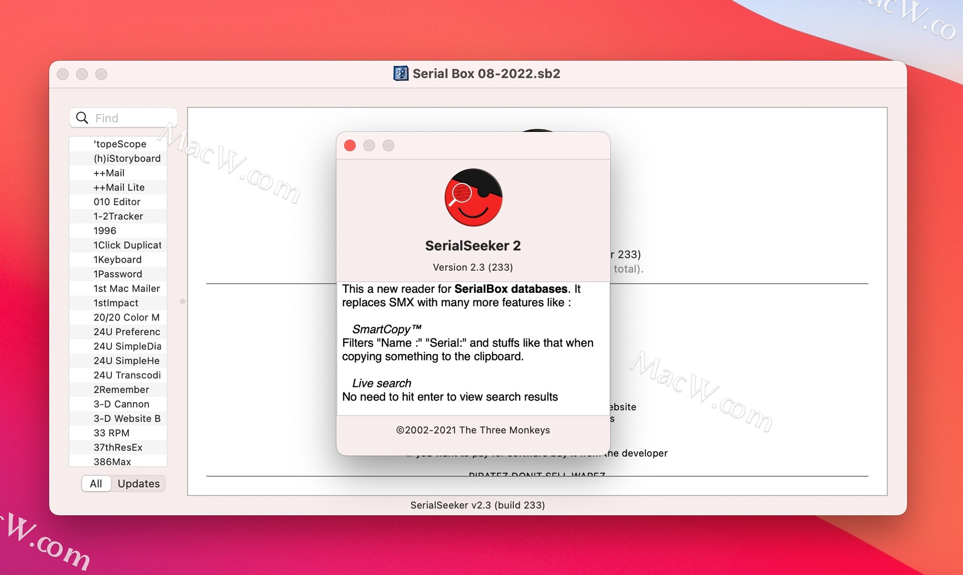 Serial Box for Mac(Mac软件序列号查询工具) 哔哩哔哩