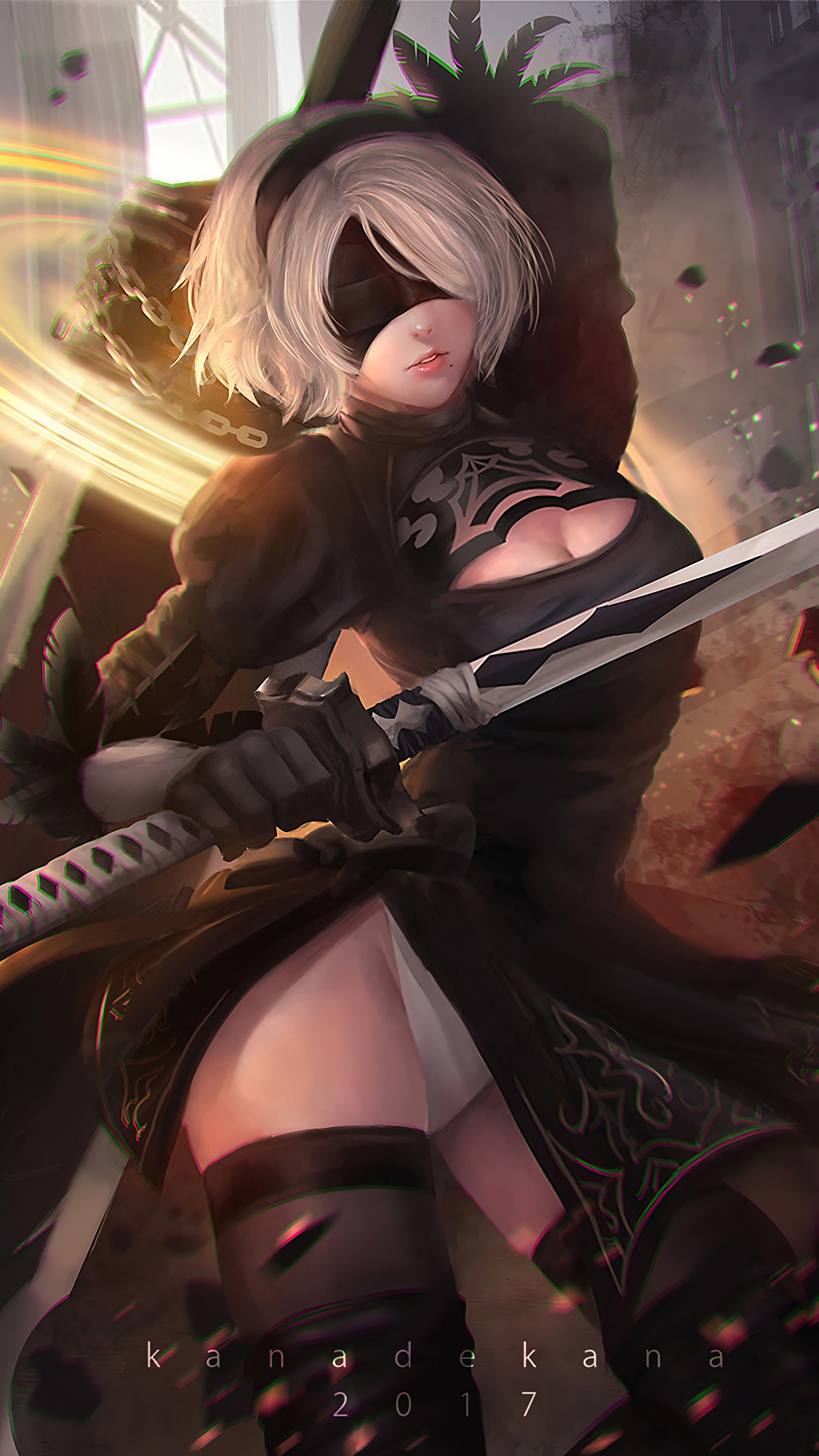 手机高清壁纸裁剪2b诅咒和惩罚的轮回永远的自动处决人偶04