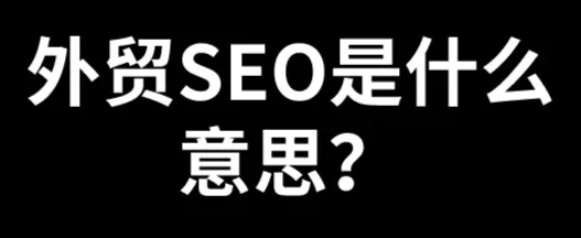 外贸seo是什么意思=外贸网站seo推广教程