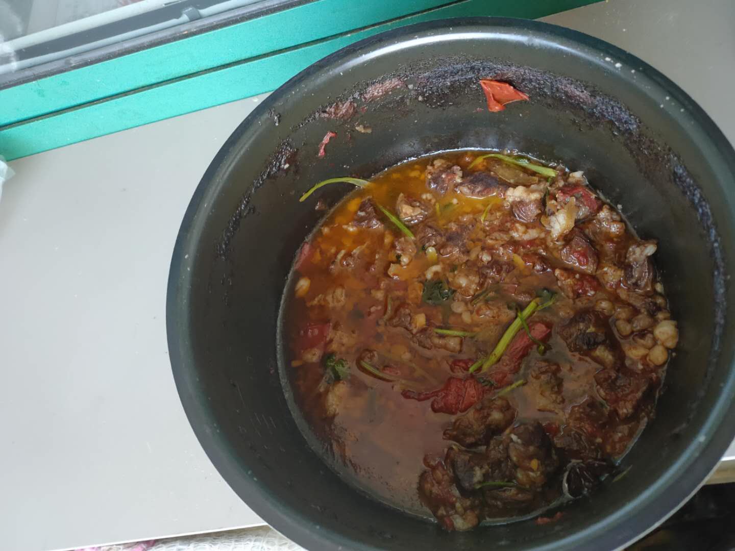 宝宝做的,我爸吃了说好吃,肉烂糊.