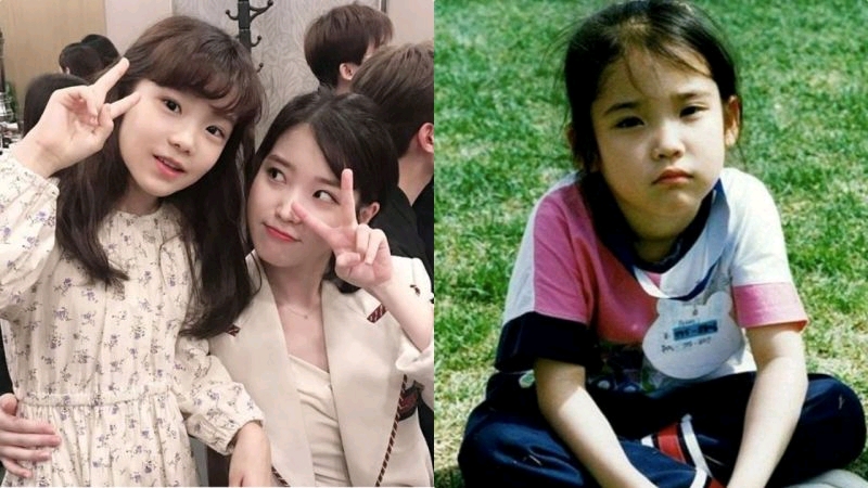 把iu童年照跟她对比真的傻傻分不清金奎丽被称为iu御用童星完成型美貌