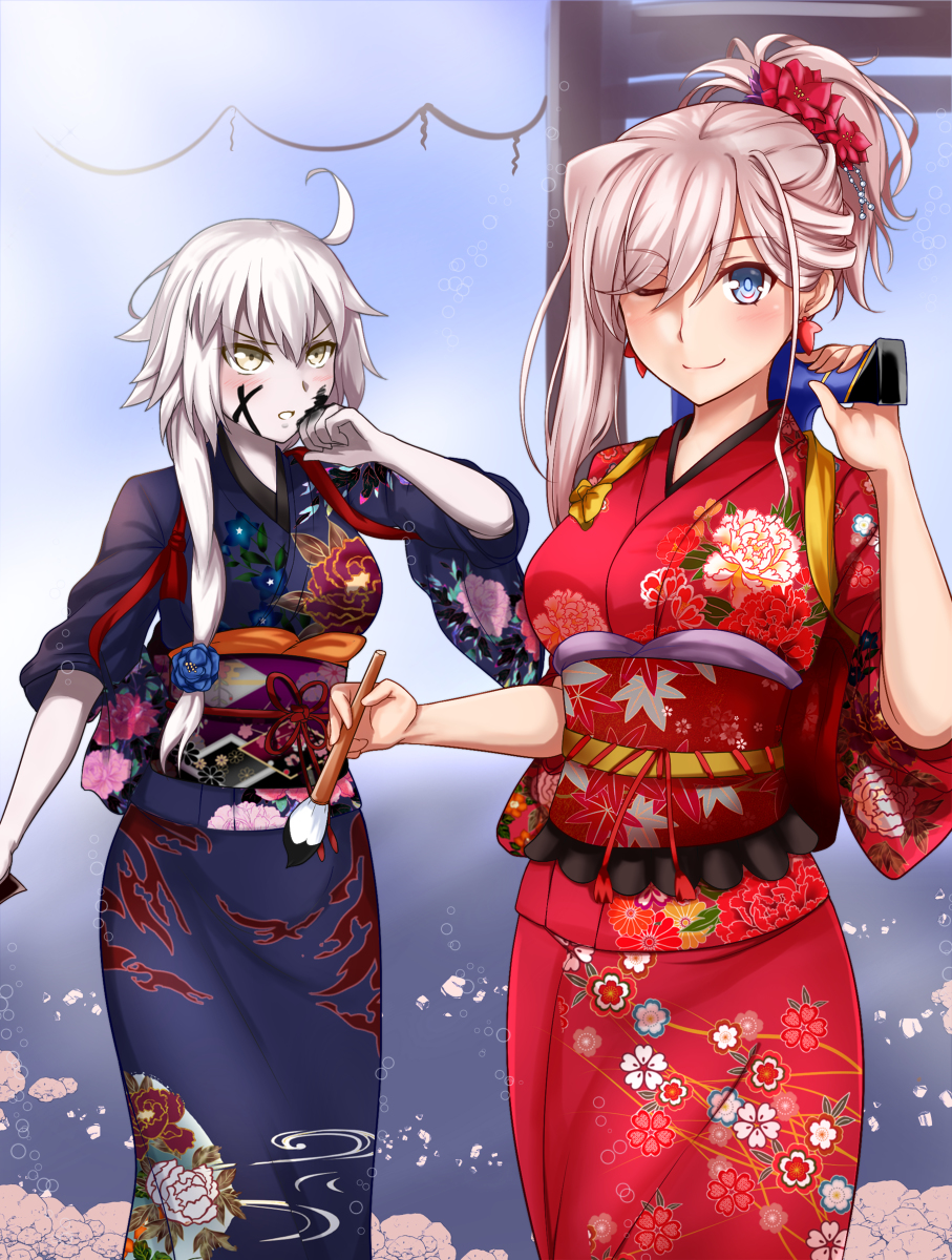 fgo 插图 【二百六十七】黑贞德.和服x浴衣