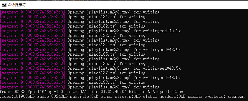 ffmpeg mp4 to ts with time info ffmpeg mp4 to ts with time info
