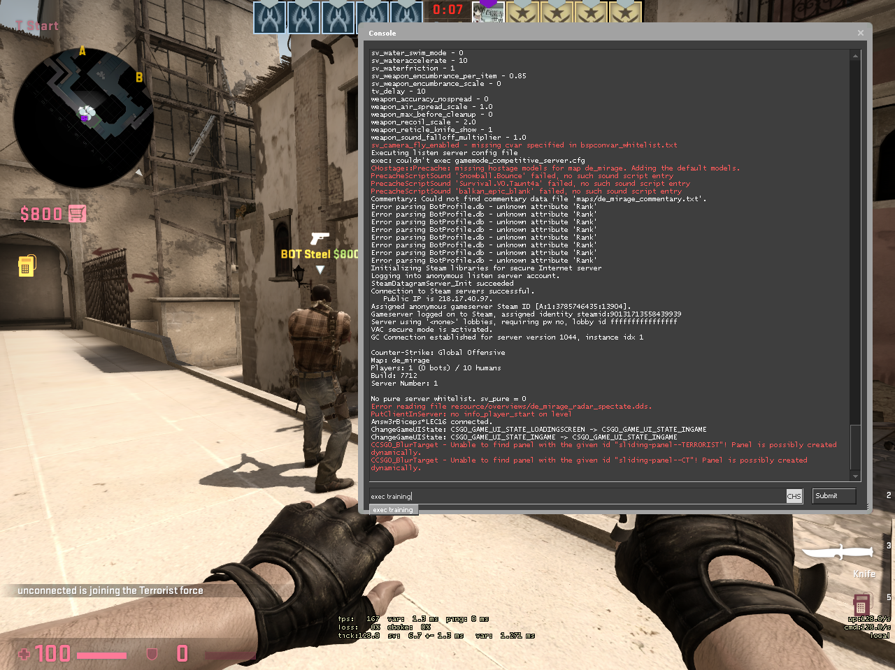 CSGO教你自己开启跑图模式,无需创意工坊