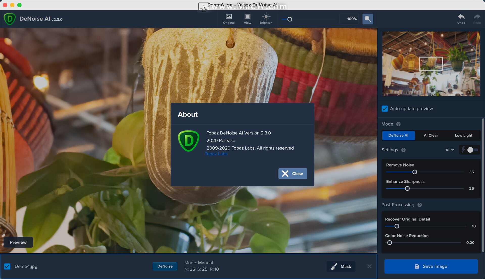 mac最佳智能图像降噪软件推荐-topaz denoise ai